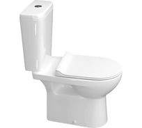 Унитаз-компакт Керамин Альбано R Slim МСМЛ 2, режим (функция EASY Flush EASY Clean) с мягким тонким сидением Slim с микролифтом, с двухрежимной спускной арматурой (КНР) и креплением угловым скрытым CDB00029613