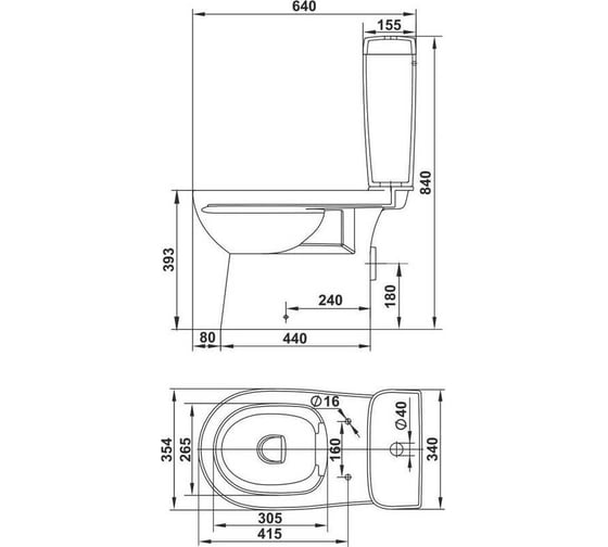 Унитаз-компакт Керамин Альбано R Slim МСМЛ 2, режим (функция EASY Flush EASY Clean) с мягким тонким сидением Slim с микролифтом, с двухрежимной спускной арматурой (КНР) и креплением угловым скрытым CDB00029613