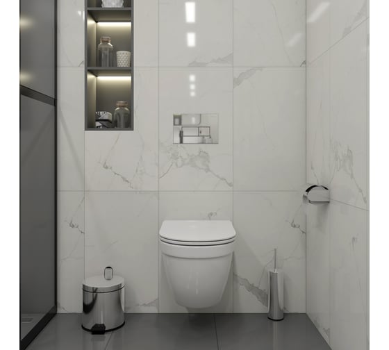 Комплект Инсталляция Aina 50 + клавиша смыва Helmi хром + унитаз Vitra Pro F00674 Teymi ЦБ-00270507