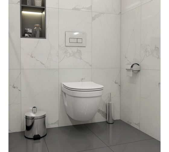 Комплект Инсталляция Aina 50 + клавиша смыва Helmi хром + унитаз Vitra Pro F00674 Teymi ЦБ-00270507
