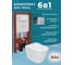 Комплект Bauedge BAU 6 в 1: усиленная инсталляция BAU IDEAL, унитаз подвесной безободковый Bau Mif PRO, сиденье микролифт, клавиша BAU Wheel антивандальная, нерж. сталь хром E458103-NT0002-PRO-E00117 15