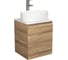 Тумба Bauedge Bau Dream Blackwood 50 с дверцей, раковина BAU Nimb 50x36, смеситель для раковины высокий Hotel Still, нержавеющая сталь SD3042 1