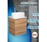 Тумба Bauedge Bau Dream Blackwood 50 с дверцей, раковина BAU Nimb 50x36, смеситель для раковины высокий Hotel Still, нержавеющая сталь SD3042 2