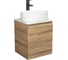 Тумба Bauedge Bau Dream Blackwood 50 с дверцей, раковина BAU Nimb 50x36, смеситель для раковины высокий Hotel Black черный SD3041 1