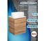 Тумба Bauedge Bau Dream Blackwood 50 с дверцей, раковина BAU Nimb 50x36, смеситель для раковины высокий Hotel Black черный SD3041 7