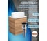 Тумба Bauedge Bau Dream Blackwood 50 с дверцей, раковина BAU Nimb 50x36, смеситель для раковины высокий Hotel Black, черный, выпуск клик клак черный SD3045 4