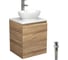 Тумба Bauedge Bau Dream Blackwood 50 с дверцей, раковина BAU Nimb 41x33, смеситель для раковины высокий Hotel Still, нержавеющая сталь, выпуск клик клак белый SD3089 1