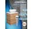 Тумба Bauedge Bau Dream Blackwood 50 с дверцей, раковина BAU Nimb 41x33, смеситель для раковины высокий Hotel Still, нержавеющая сталь, выпуск клик клак белый SD3089 4