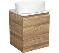 Тумба Bauedge Bau Dream Blackwood 50 с дверцей, раковина BAU Nimb 50x36 SD3037