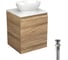 Тумба Bauedge Bau Dream Blackwood 50 с дверцей, раковина BAU Nimb 41х33, выпуск клик клак черный SD3085 1