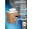 Тумба Bauedge Bau Dream Blackwood 50 с дверцей, раковина BAU Nimb 41х33, выпуск клик клак черный SD3085 5