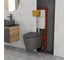 Комплект Bauedge BAU 6 в 1: усиленная инсталляция BAU IDEAL, унитаз подвесной безободковый Bau Nimb темно-серый матовый, сиденье дюропласт микролифт, клавиша BAU Light антивандальная, нерж. сталь золото E458103-BK0001DG-E00108 7
