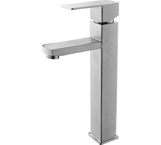 Тумба Bauedge Bau Dream Blackwood 50 с дверцей, раковина BAU Spectrum mini 47х24, смеситель для раковины высокий Hotel Still, нержавеющая сталь SD3024