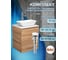 Тумба Bauedge Bau Dream Blackwood 50 с дверцей, раковина BAU Spectrum mini 47х24, смеситель для раковины высокий Hotel Still, нержавеющая сталь, выпуск клик клак SD3026 5