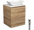 Тумба Bauedge Bau Dream Blackwood 50 с дверцей, раковина BAU Spectrum mini 47х24, выпуск клик клак черный SD3022 1