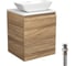 Тумба Bauedge Bau Dream Blackwood 50 с дверцей, раковина BAU Spectrum mini 47x24, выпуск клик клак белый SD3021 1