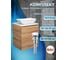 Тумба Bauedge Bau Dream Blackwood 50 с дверцей, раковина BAU Spectrum mini 47x24, выпуск клик клак белый SD3021 13