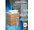 Тумба Bauedge Bau Dream Blackwood 50 с дверцей, раковина BAU Spectrum mini 47x24, смеситель для раковины высокий Hotel Still, нержавеющая сталь, выпуск клик клак SD3025 4