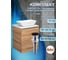 Тумба Bauedge Bau Dream Blackwood 50 с дверцей, раковина BAU Spectrum mini 47x24, черный смеситель для раковины высокий Hotel Black, выпуск клик клак черный SD3027 4