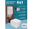 Комплект Bauedge BAU 6 в 1: усиленная инсталляция BAU IDEAL, унитаз подвесной безободковый OWL Vatter Ruta-H mini 49x34, быстросьёмное сиденье микролифт, клавиша BAU Light антивандальная, нерж. сталь хром E458103-OWLT190403-E00105 16