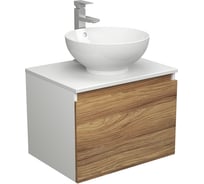 Комплект для ванной Bauedge 3 предмета (тумба Bau Dream Blackwood 60 + раковина чаша BAU Dream D41, белая, смеситель высокий Hotel Still) BD1630