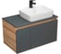 Комплект для ванной Bauedge 3 предмета (тумба Bau Dream Blackwood 80 графит + раковина BAU Cerama 48x37, с отверстием под смеситель, белая, смеситель Cerama) BD2356 1