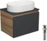 Тумба Bauedge Bau Dream Blackwood 60 графит, 1 ящик, раковина овальная BAU Nimb 55x35, выпуск клик клак белый BD2938 1