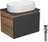 Тумба Bauedge Bau Dream Blackwood 60 графит, 1 ящик, раковина овальная BAU Nimb 55х35, выпуск клик клак черный BD2939 1