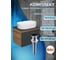 Тумба Bauedge Bau Dream Blackwood 60 графит, 1 ящик, раковина овальная BAU Nimb 55х35, выпуск клик клак черный BD2939 4