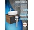 Тумба Bauedge Bau Dream Blackwood 60 графит, 1 ящик, раковина овальная BAU Nimb 55х35, смеситель Hotel Stil, нерж. сталь, выпуск клик клак белый BD2943 4