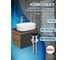Тумба Bauedge Bau Dream Blackwood 60 графит, 1 ящик, раковина овальная BAU Nimb 55х35, смеситель Hotel Stil, нерж. сталь, выпуск клик клак черный BD2941 4