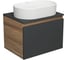 Тумба Bauedge Bau Dream Blackwood 60 графит, 1 ящик, раковина овальная BAU Nimb 55x35 BD2935 1
