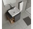 Тумба Bauedge Bau Dream Blackwood 60 правая, графит, раковина BAU Cerama 48х37 белая, смеситель Hotel Still, нерж. сталь, выпуск клик клак, хром SD4361 10