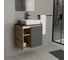 Тумба Bauedge Bau Dream Blackwood 60 правая, графит, раковина BAU Cerama 48х37 белая, смеситель Hotel Black, черный SD4355 9