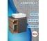 Тумба Bauedge Bau Dream Blackwood 60 правая, графит, раковина BAU Cerama 48х37 белая, смеситель Hotel Dream, нерж. сталь SD4356 4