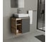 Тумба Bauedge Bau Dream Blackwood 60 правая, графит, раковина BAU Cerama 48х37 белая, смеситель Hotel Dream, нерж. сталь SD4356 9