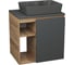 Тумба Bauedge Bau Dream Blackwood 60 правая, графит, раковина BAU Cerama 48х37 темно-серая матовая SD4367 1