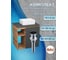 Тумба Bauedge Bau Dream Blackwood 60 правая, графит, раковина BAU Cerama Mini 33х28 белая, выпуск клик клак черный SD4388 7