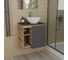 Тумба Bauedge Bau Dream Blackwood 60 правая, графит, раковина BAU Crystal 40х40, смеситель для раковины высокий Hotel Still, нержавеющая сталь SD4284 5