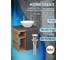Тумба Bauedge Bau Dream Blackwood 60 правая, графит, раковина BAU Crystal 40х40, смеситель для раковины высокий Hotel Still, нержавеющая сталь, выпуск клик клак SD4285 4