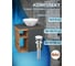Тумба Bauedge Bau Dream Blackwood 60 правая, графит, раковина BAU Crystal 40х40, выпуск клик клак белый SD4281 5