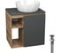 Тумба Bauedge Bau Dream Blackwood 60 правая, графит, раковина BAU Diamond D40, выпуск клик клак черный SD4291 1