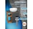 Тумба Bauedge Bau Dream Blackwood 60 правая, графит, раковина BAU Diamond D40, выпуск клик клак черный SD4291 5