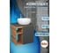 Тумба Bauedge Bau Dream Blackwood 60 правая, графит, раковина BAU Diamond D40, смеситель для раковины высокий Hotel Still, нержавеющая сталь SD4293 5