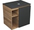 Тумба Bauedge Bau Dream Blackwood 60 правая, графит, раковина BAU Diamond D40, смеситель для раковины высокий Hotel Still, нержавеющая сталь SD4293 2
