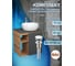 Тумба Bauedge Bau Dream Blackwood 60 правая, графит, раковина BAU Diamond D40, смеситель для раковины высокий Hotel Still, нержавеющая сталь, выпуск клик клак SD4295 4
