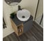Тумба Bauedge Bau Dream Blackwood 60 правая, графит, раковина BAU Diamond D40, смеситель для раковины высокий Hotel Black, черный, выпуск клик клак черный SD4296 10