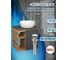 Тумба Bauedge Bau Dream Blackwood 60 правая, графит, раковина BAU Diamond D40, смеситель для раковины высокий Hotel Still, нержавеющая сталь, выпуск клик клак SD4294 4