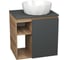 Тумба Bauedge Bau Dream Blackwood 60 правая, графит, раковина BAU Diamond D40 SD4288 1