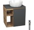 Тумба Bauedge Bau Dream Blackwood 60 правая, графит, раковина BAU Diamond D40, выпуск клик клак белый SD4290 1